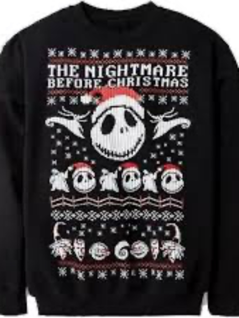 Disney The Nightmare Before Christmas Jack Skellington Ugly Sweater XS